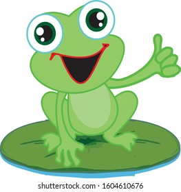 Frog Design as Sticker Books Illustration and Cartoon Character