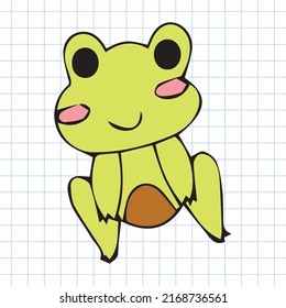 Frog Doodles. Hand drawing Rain doodles element design