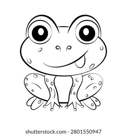 Frog drawing coloring page