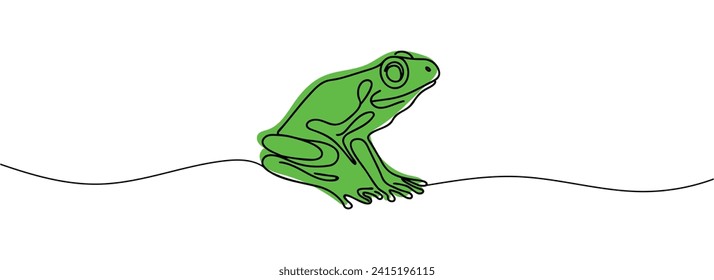 the frog is drawn as a continuous one line.