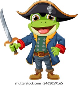 A frog dressed as a pirate