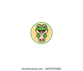 Frog Drink Bubble Tea Design