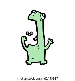frog eating fly cartoon