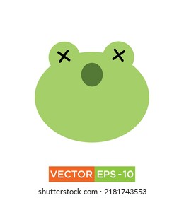 Frog Emoji Icon design for web and print use