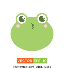 Frog Emoji Icon design for web and print use