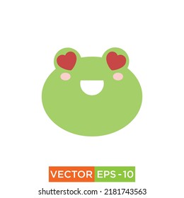 Frog Emoji Icon design for web and print use