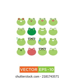 Frog Emoji Icon design for web and print use