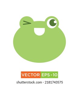 Frog Emoji Icon design for web and print use