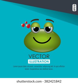 frog emoticon design 