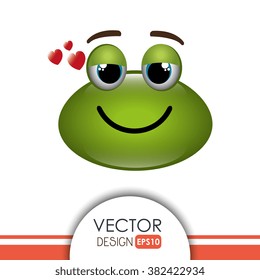 frog emoticon design 