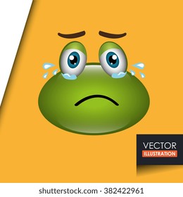 frog emoticon design 