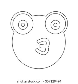 Frog emotion Icon Illustration sign design