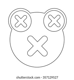 Frog emotion Icon Illustration sign design