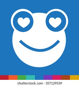 Frog emotion Icon Illustration sign design
