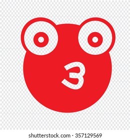 Frog emotion Icon Illustration sign design