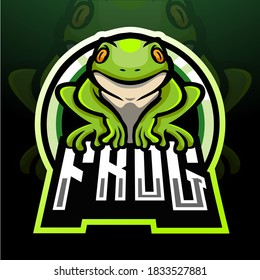 Frog esport logo mascot design