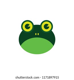 Frog face cartoon icon