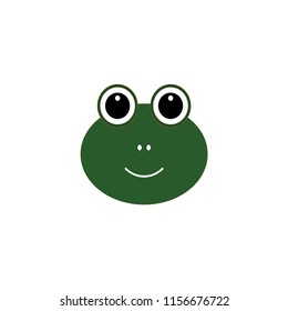 Frog face icon vector