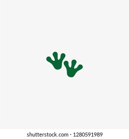 Frog feet icon graphic element Illustration template design