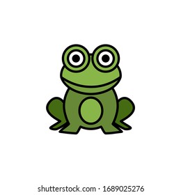 Frog. Filled color icon. Animal vector illustration