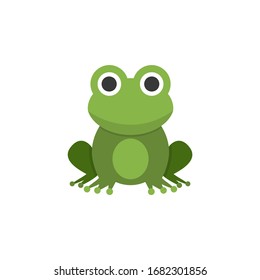 Frog. Flat color icon. Animal vector illustration