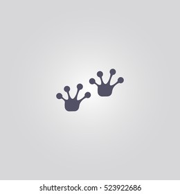 frog footprint icon design