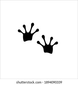 Frog Footprint Symbol Logo. Vector Illustration.