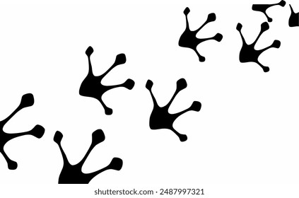 Frog footprints. Illustration Icon, symbol. On a white background