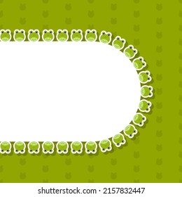 Frog with frame for banner, poster, and greeting card