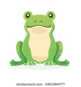 Frog funny vector icon image