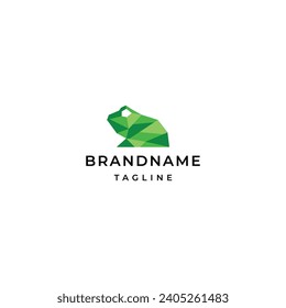 Frog geometric logo design template