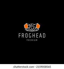 Frog geometric polygonal logo vector icon design template