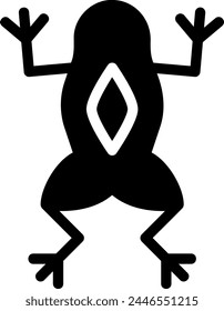 frog glyph icon illustration vector