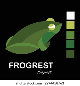 frog golden ratio logo with color palette