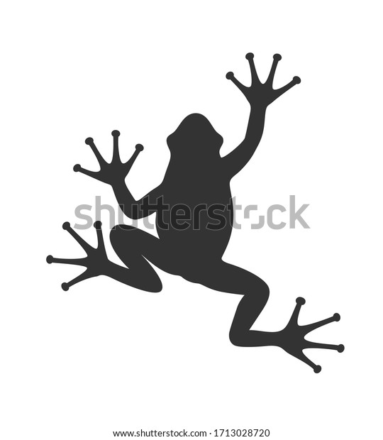 Frog graphic icon. Frog black sign isolated\
on white background. Vector\
illustration