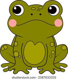 Frog green no background vector image