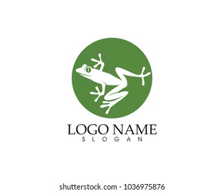 frog green symbols logo and template icons app