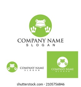 frog green symbols logo and template icons app