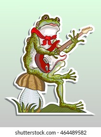 Frog with guitar