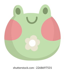 frog hand drawn icon isolated