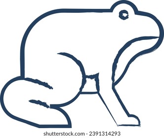 Frog hand drawn vector illustration