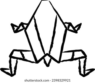 Frog hand drawn vector illustration