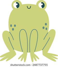Frog Hand Drawn Vector Illustration