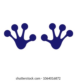 Frog hand foot vector silhouette	.
