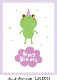 Frog Happy Birthday Greeting Card