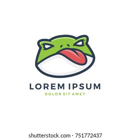 frog head logo vector icon illustration download