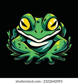 Frog Head Mascot Logo for Esport. Frog T-shirt Design. Frog Logo. Frog Sticker