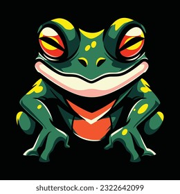 Frog Head Mascot Logo for Esport. Frog T-shirt Design. Frog Logo. Frog Sticker