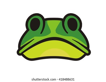 frog head simple illustration