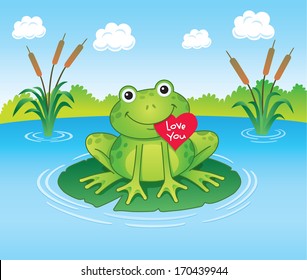 Frog On Lily Pad Images Stock Photos Vectors Shutterstock